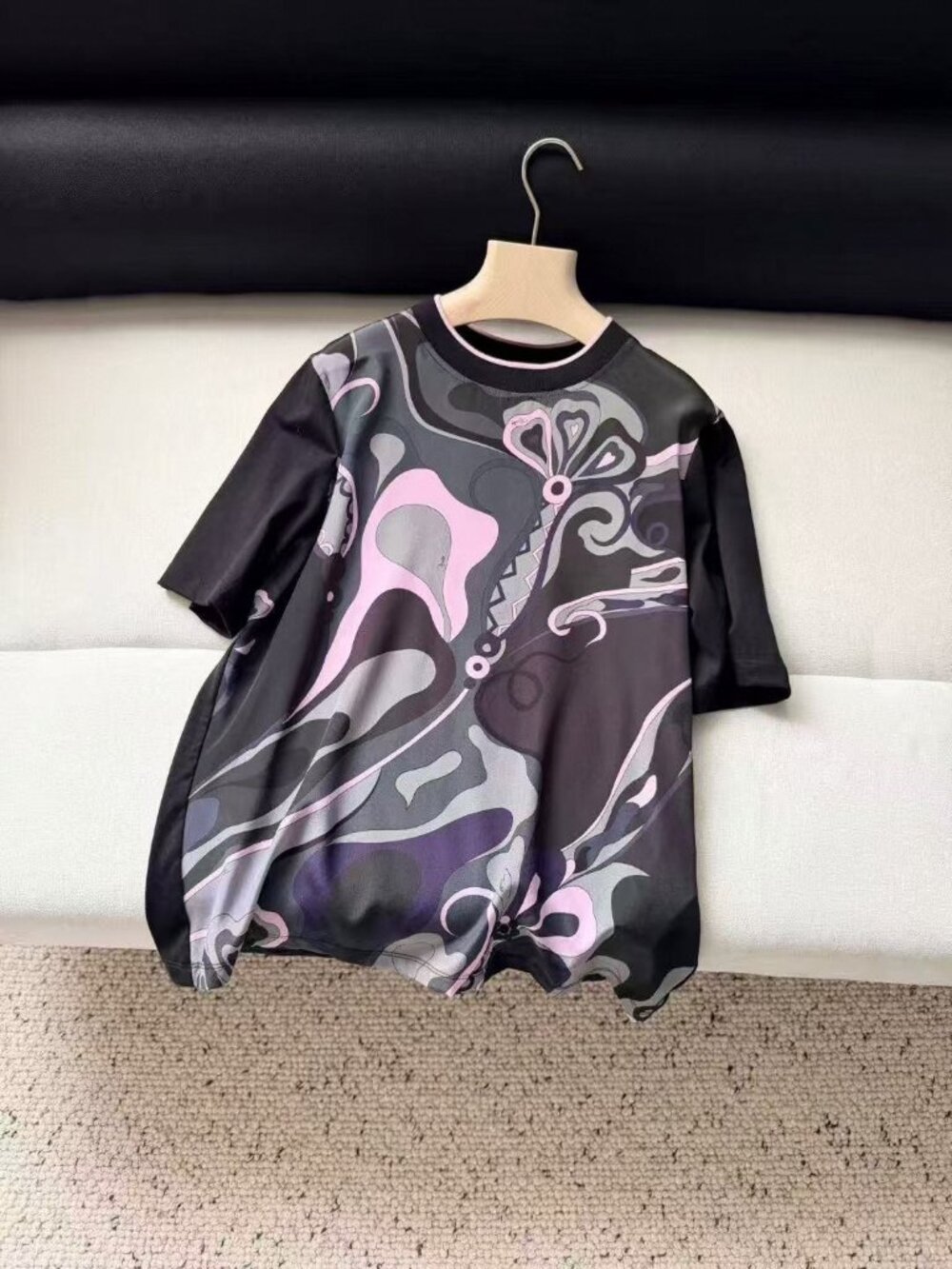 Emilio Pucci Patchwork Cotton Short-Sleeve Printed T-Shirt